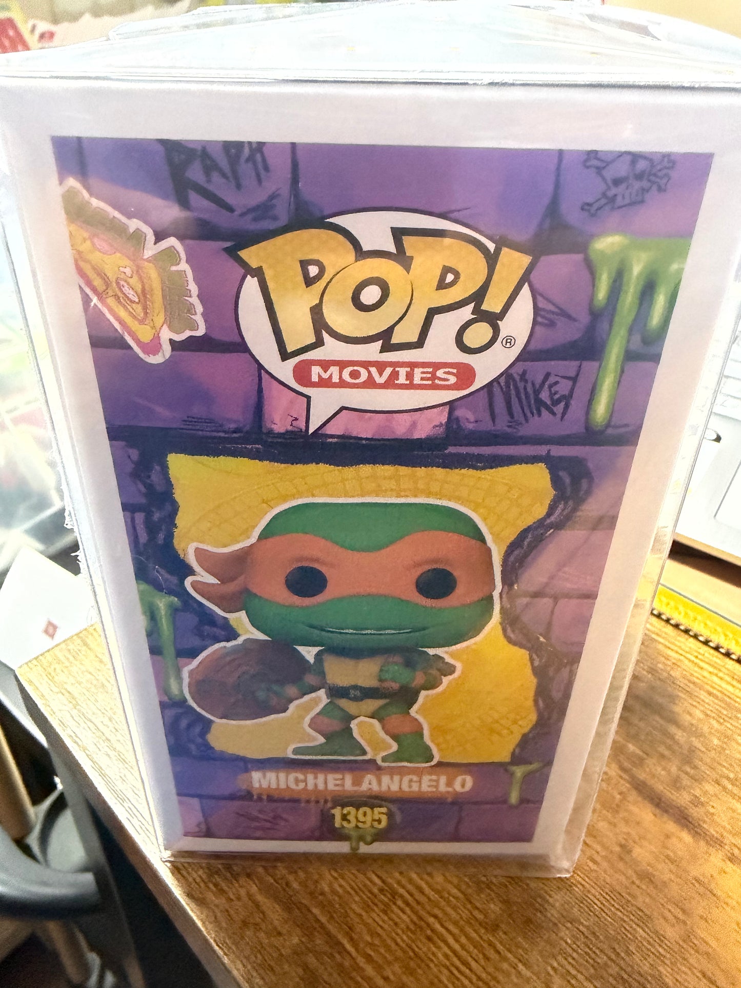 Pop Movies Teenage Mutant Ninja Turtles Michelangelo 1395 Autographed Kevin Eastman COA!