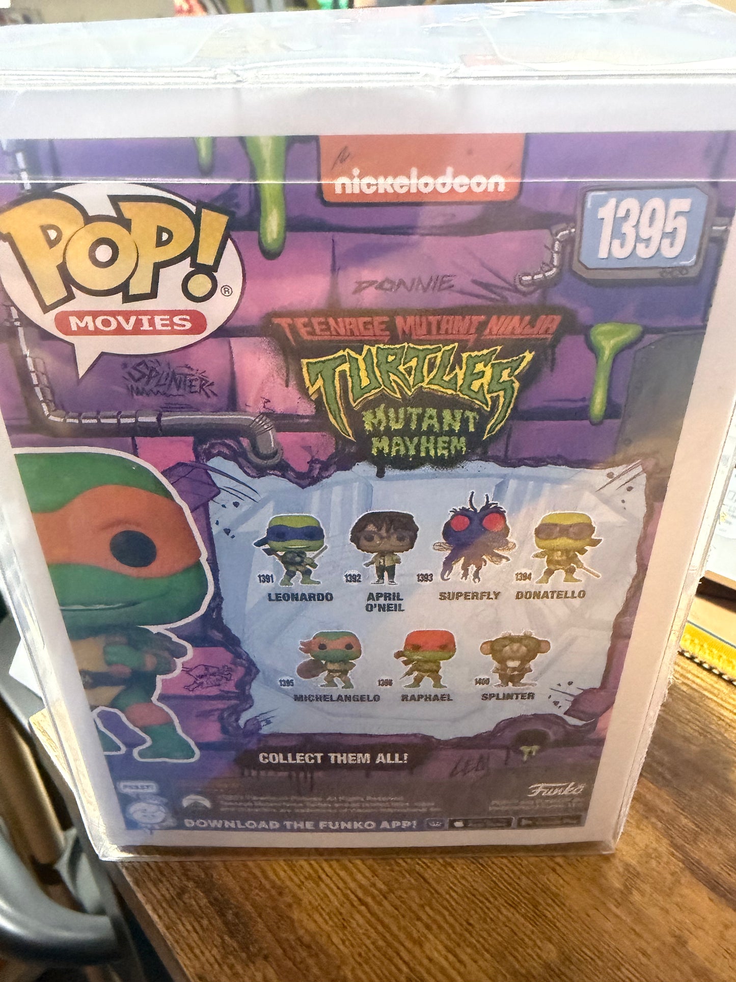 Pop Movies Teenage Mutant Ninja Turtles Michelangelo 1395 Autographed Kevin Eastman COA!