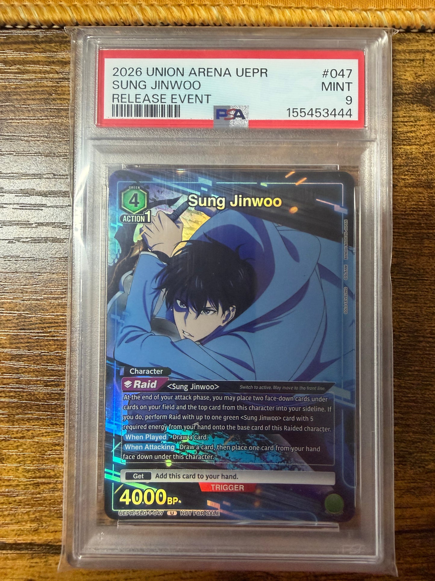 2026 Union Arena Sung Jinwoo Release Event PSA 10.