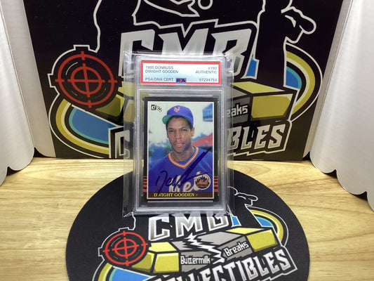 1985 Donruss Dwight Gooden RC Autograph. PSA DNA!