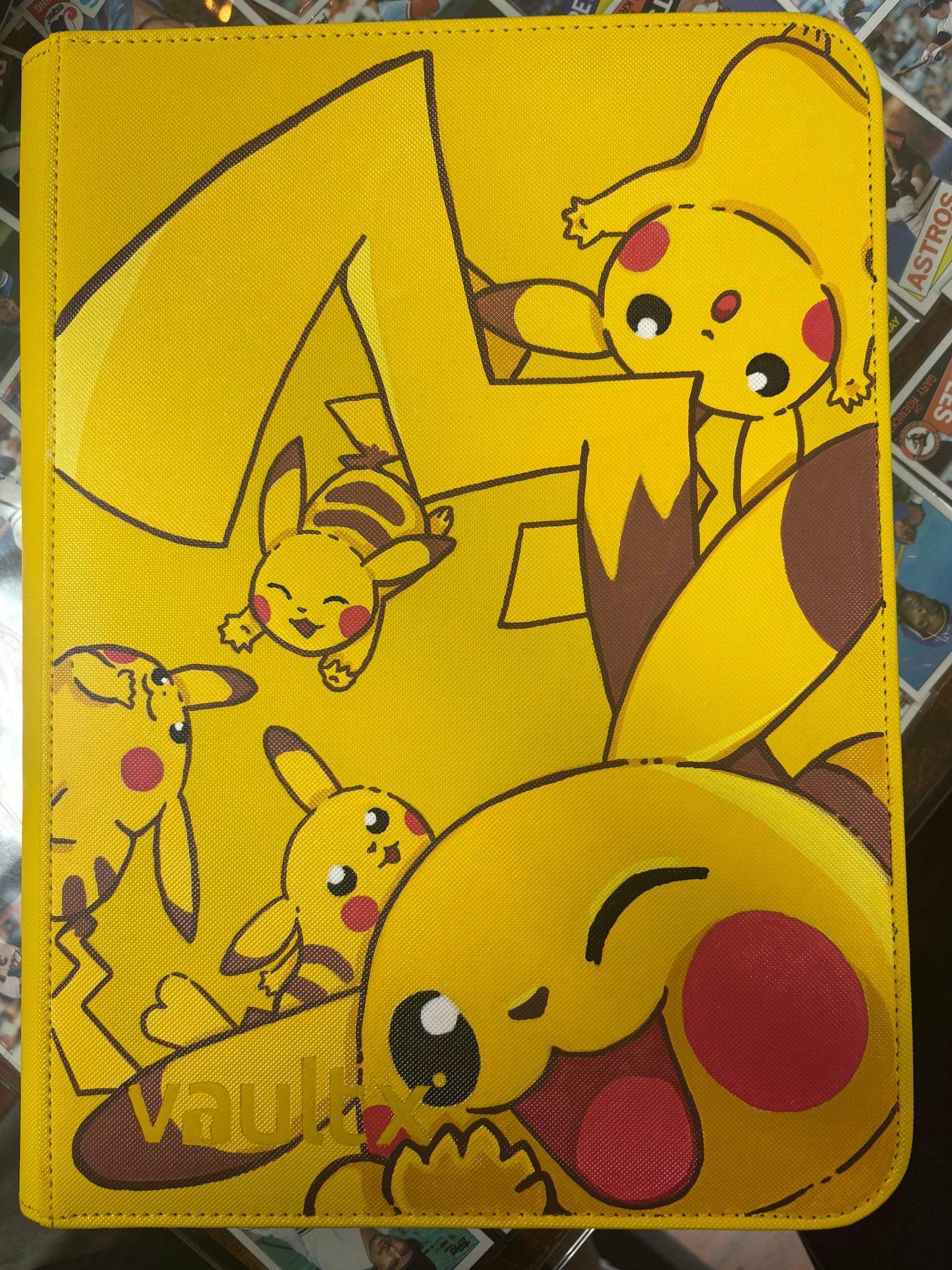 Vault X Hand Painted Pikachu Binder. New.