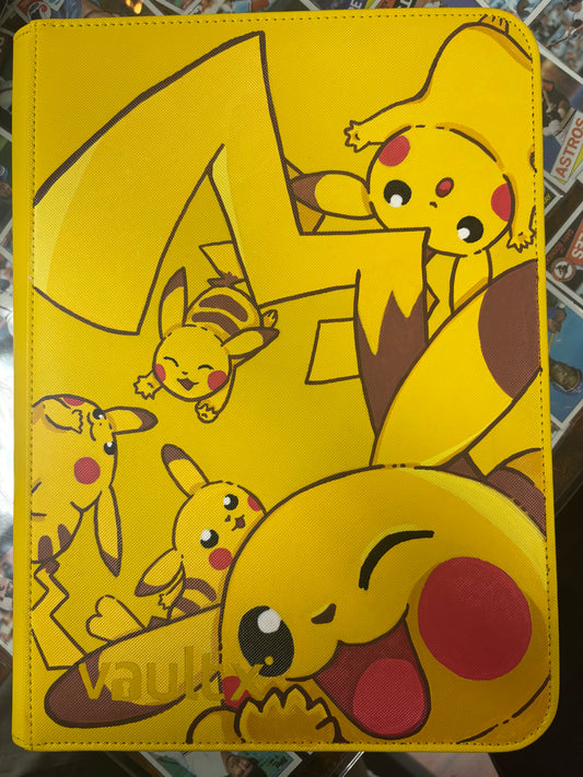 Vault X Hand Painted Pikachu Binder. New.