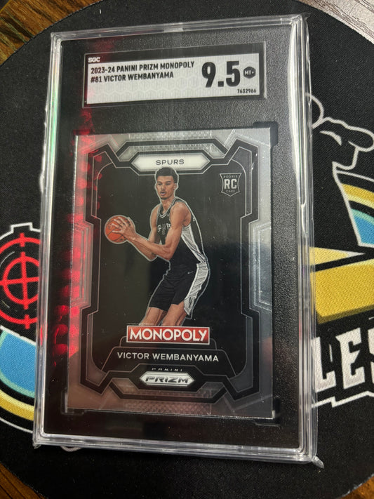 2023-24 Panini Prizm Monopoly Victor Wembanyama #81 SGC 9.5 RC!