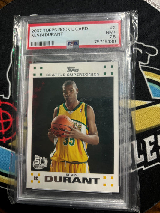 2007 Topps Kevin Durant RC #2 PSA graded 7.5!