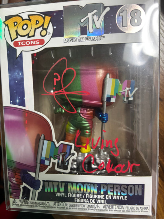 MTV Moon Person Funko Pop #18 Living Colour Corey Glover Autograph! Beckett COA!