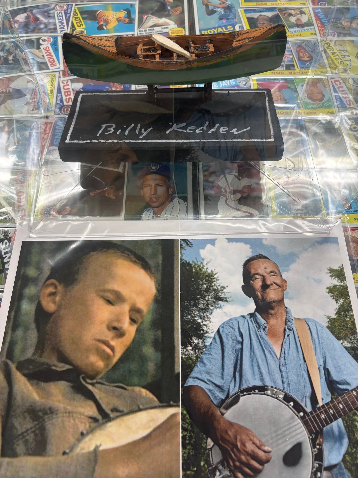 Billy Redden actor that played "Banjo Boy" in the 1972 movie Deliverance. Autographed wooden boat/canoe with Beckett COA! Unique and one of a kind collectors piece.