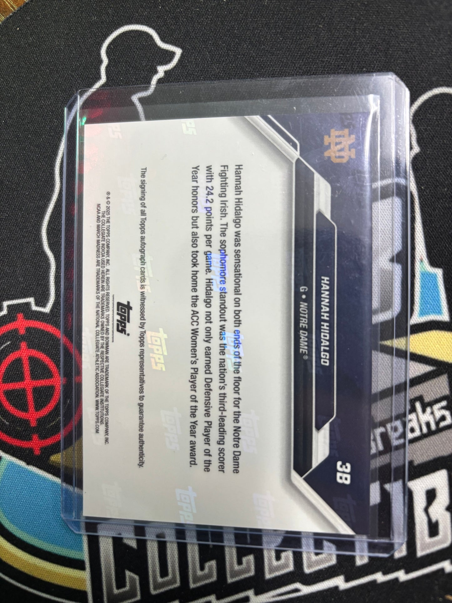 2025 Bowman U Now March Madness Hannah Hildago Autograph Orange Parallel 2/5! #3B.