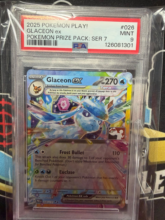 2025 Pokemon Play Glaceon ex #027 PSA 9!
