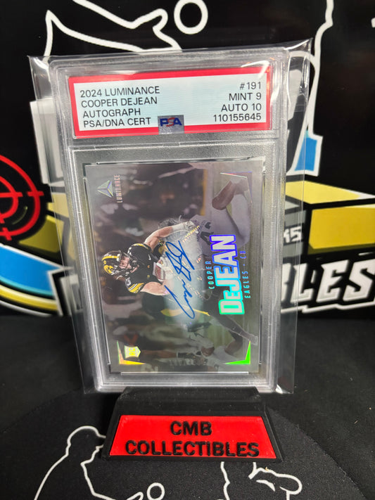 2024 Luminance Cooper DeJean RC Autograph #191 Limited 146/350 PSA 10/9!