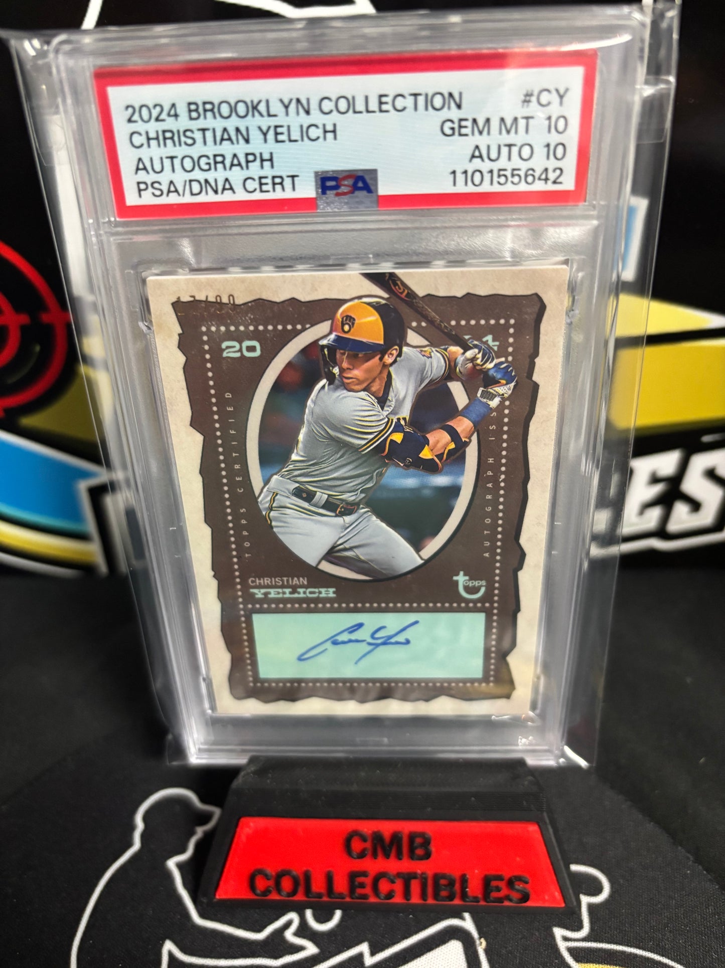 2024 Topps Brooklyn Collection Christian Yelich Autograph Limited #CY PSA 10/10!