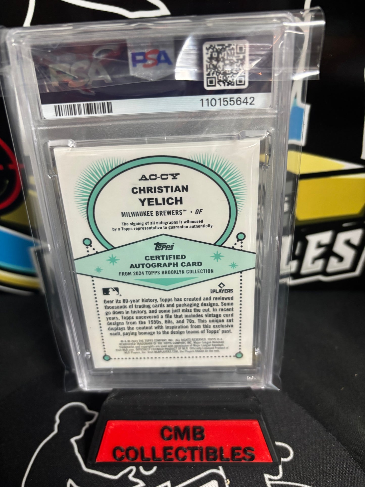 2024 Topps Brooklyn Collection Christian Yelich Autograph Limited #CY PSA 10/10!