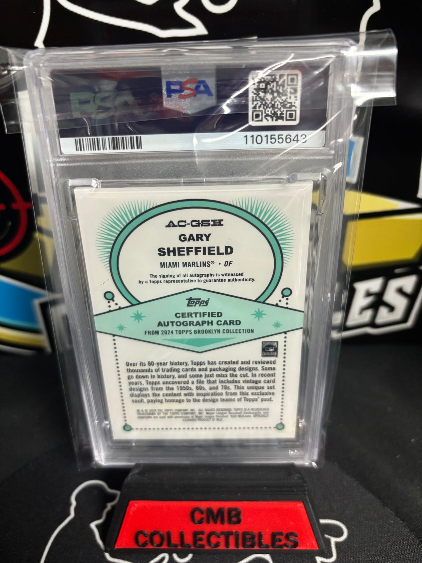 2024 Topps Brooklyn Collection Gary Sheffield #GSH Autograph Gold Limited 47/50 PSA 10/9.