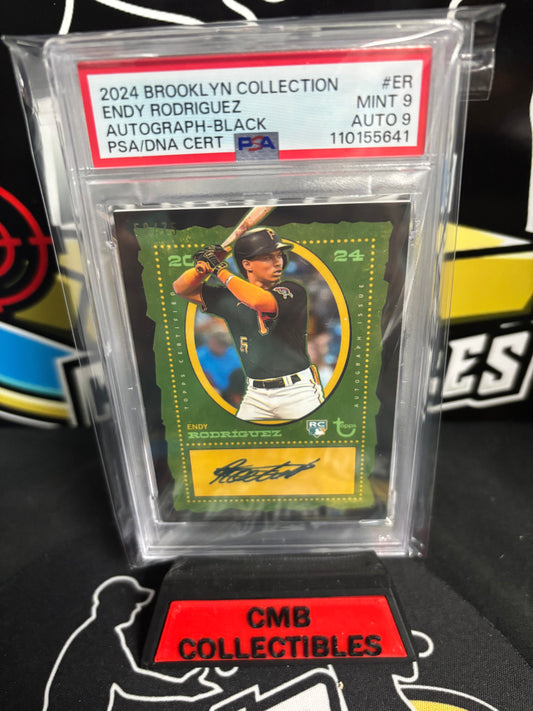 2024 Topps Brooklyn Collection Endy Rodriguez Autograph Limited Black. 59/75. PSA 9/9!