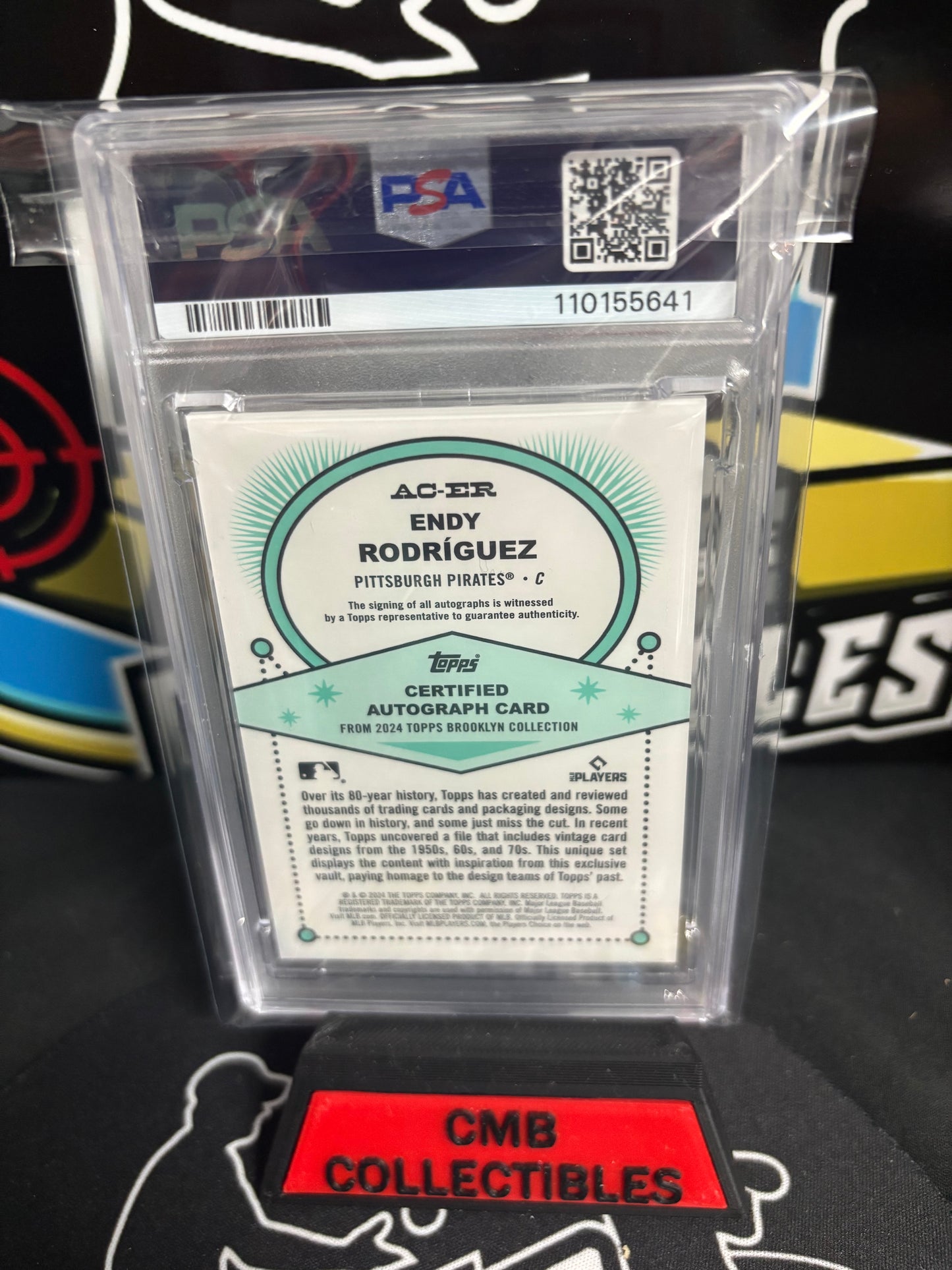 2024 Topps Brooklyn Collection Endy Rodriguez Autograph Limited Black. 59/75. PSA 9/9!