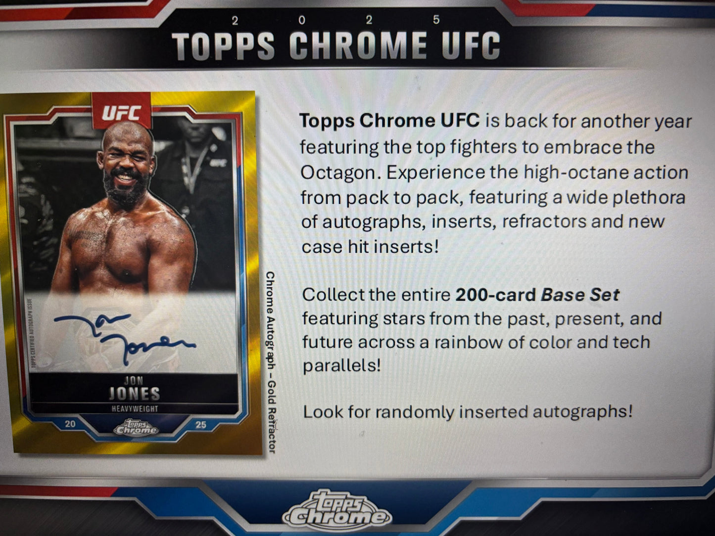 2025 Topps Chrome UFC Hobby Blaster Retail Box. New.