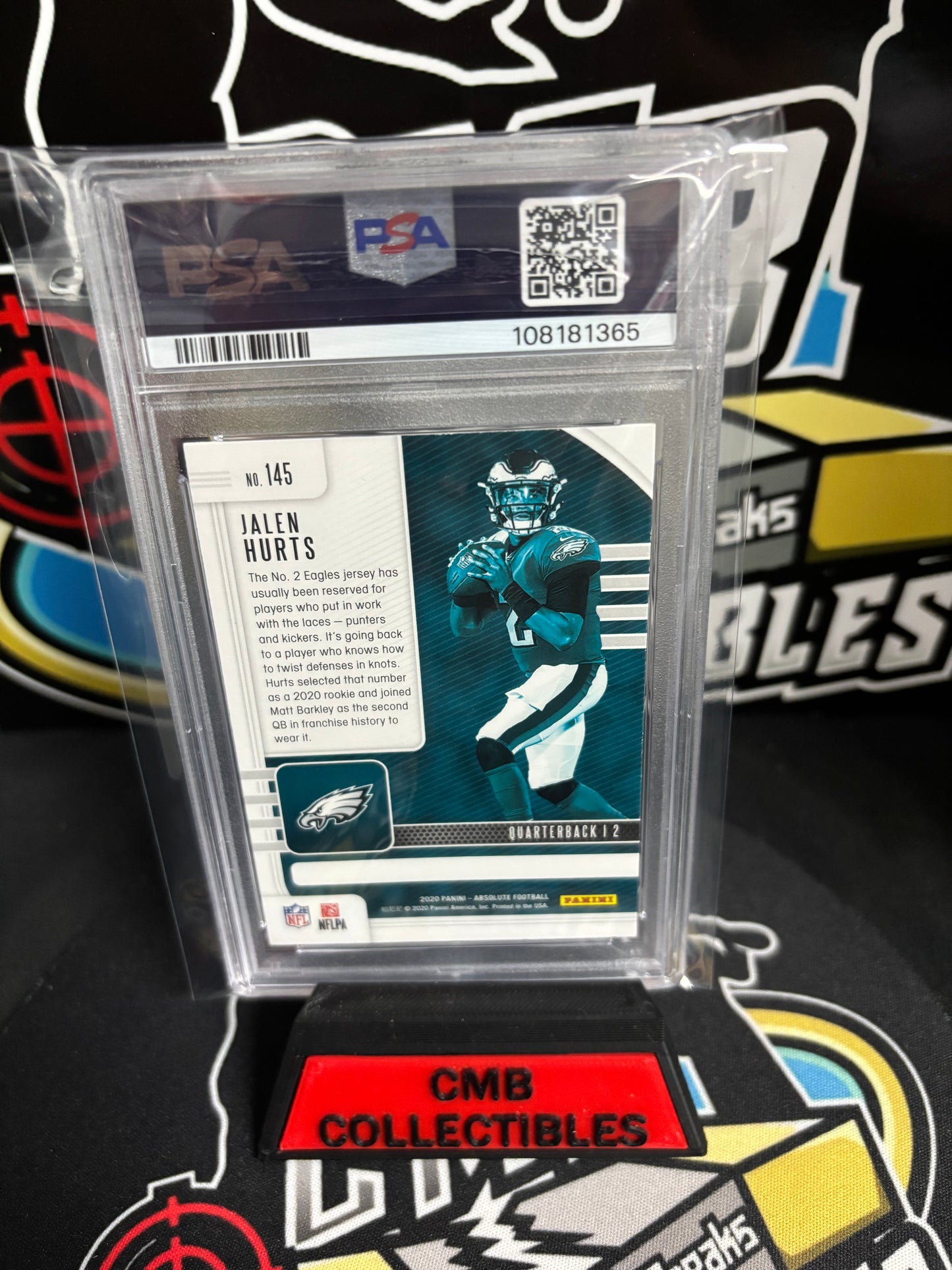 2020 Panini Absolute Jalen Hurts  RC #145 PSA 9.