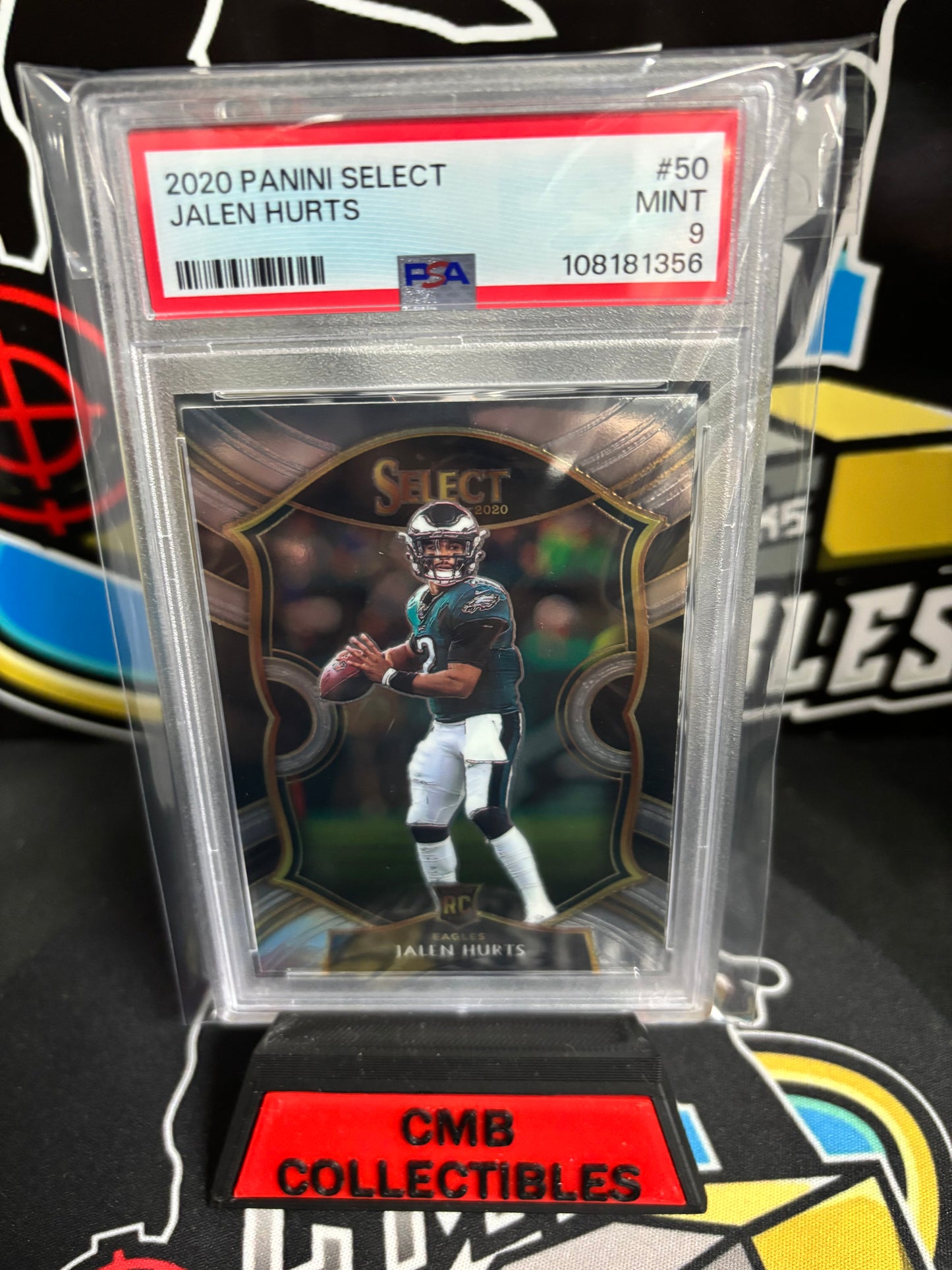 2020 Panini Select Jalen Hurts RC #50 PSA 9.