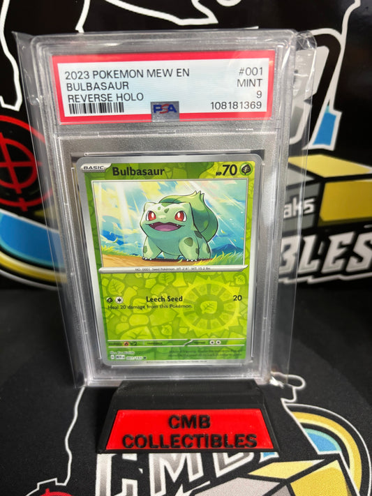 2023 Pokemon Mew EN Bulbasaur Reverse Holo #001. PSA 9!
