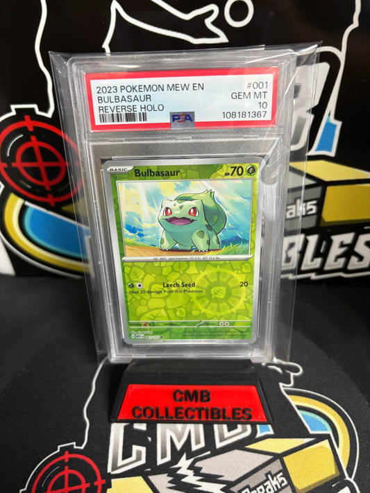 2023 Pokemon Mew EN Bulbasaur Reverse Holo #001. PSA 10!