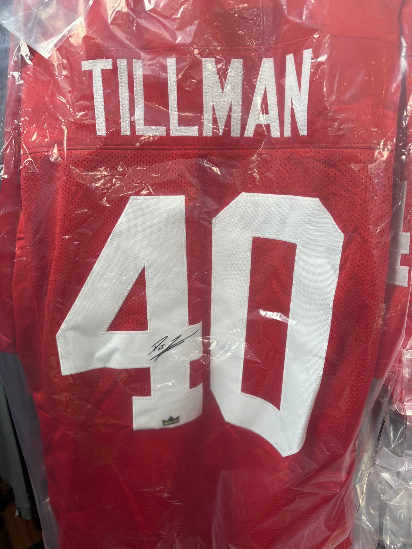 Pat Tillman Arizona Cardinals XL Replica Jersey w Facsimile Auto. New.