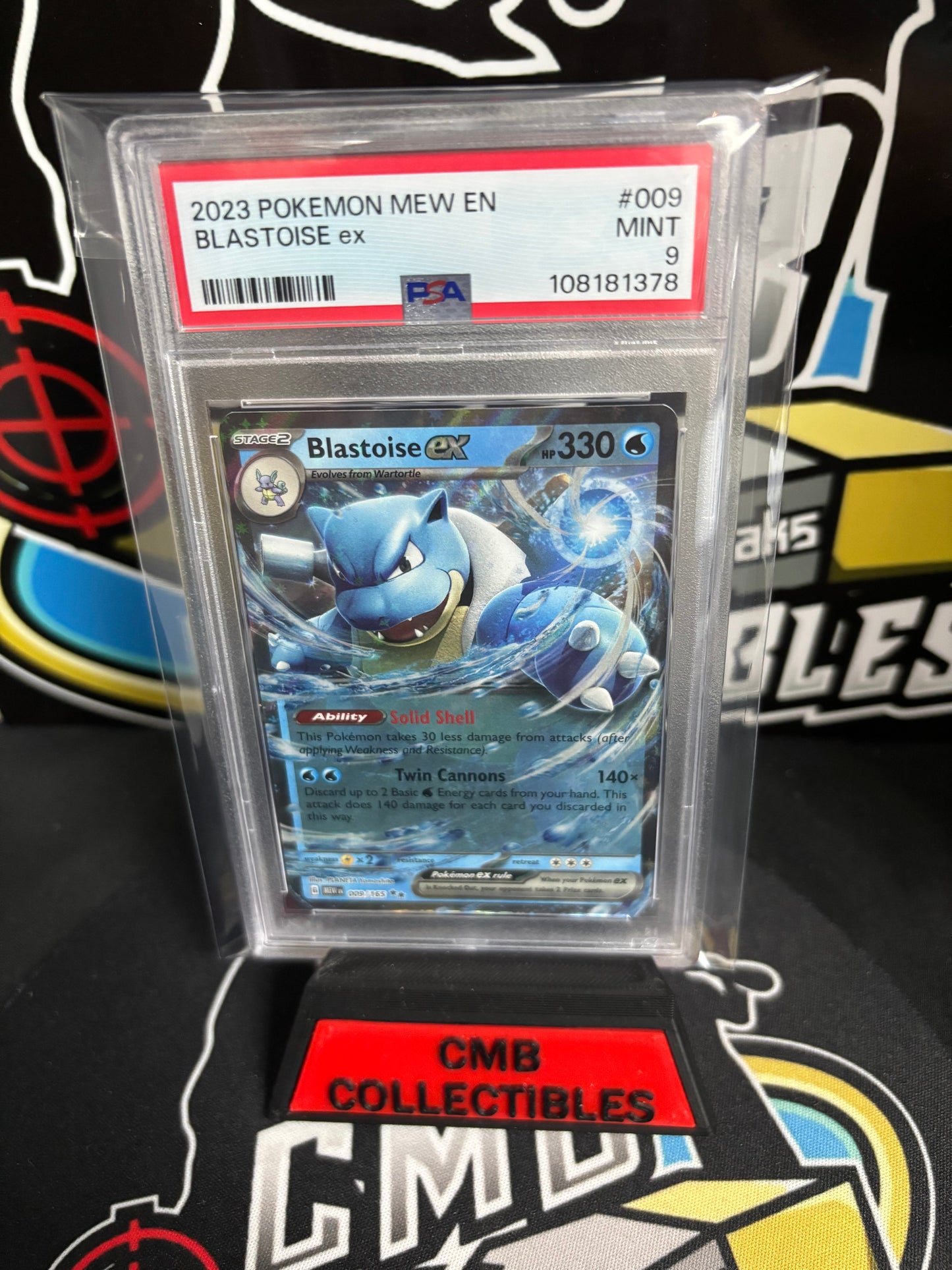 2023 Pokemon Mew ex Blastoise ex #009 PSA 9.