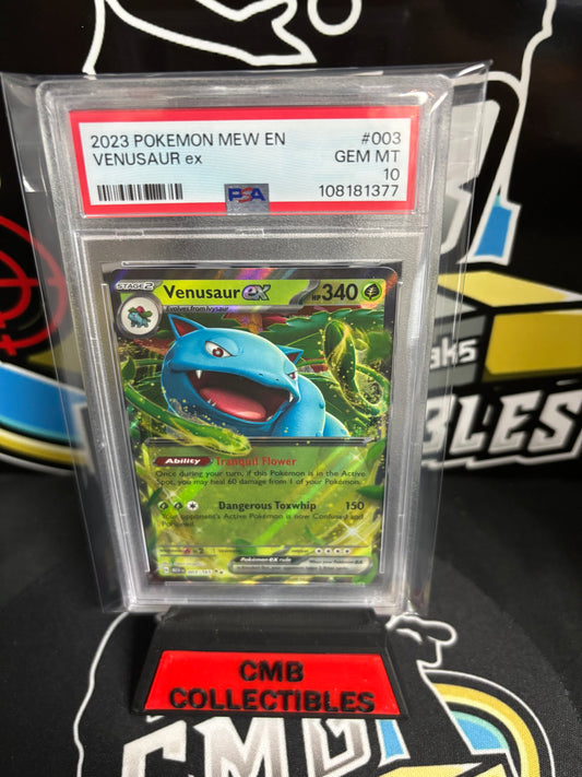 2023 Pokemon Mew EN Venusaur ex #003 PSA 10.