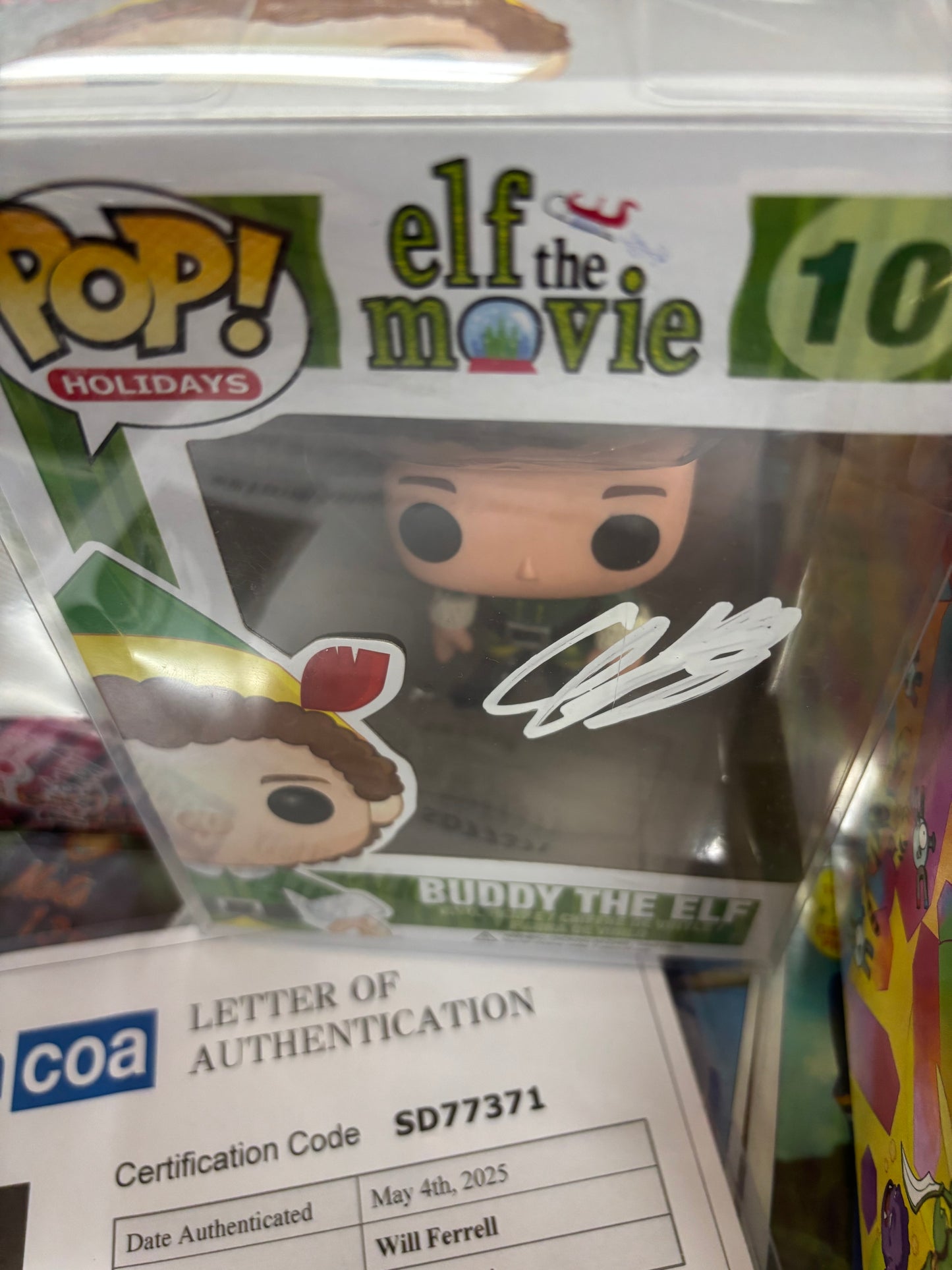 Elf The Movie Buddy The Elf Funko Pop #10 Will Ferrell Autographed Pop!