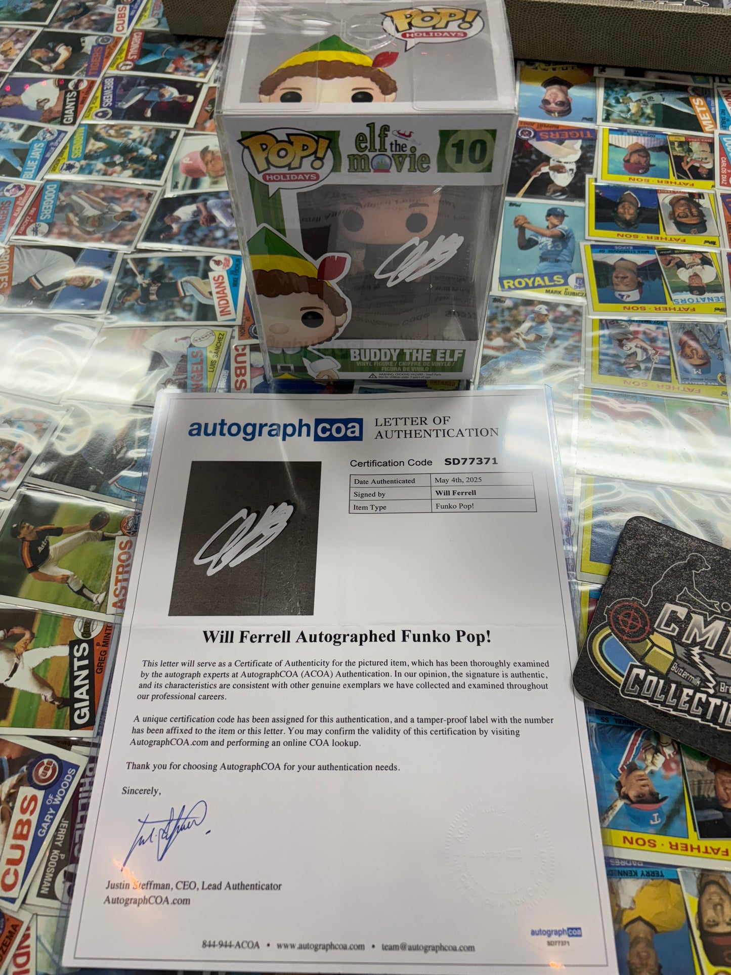 Elf The Movie Buddy The Elf Funko Pop #10 Will Ferrell Autographed Pop!