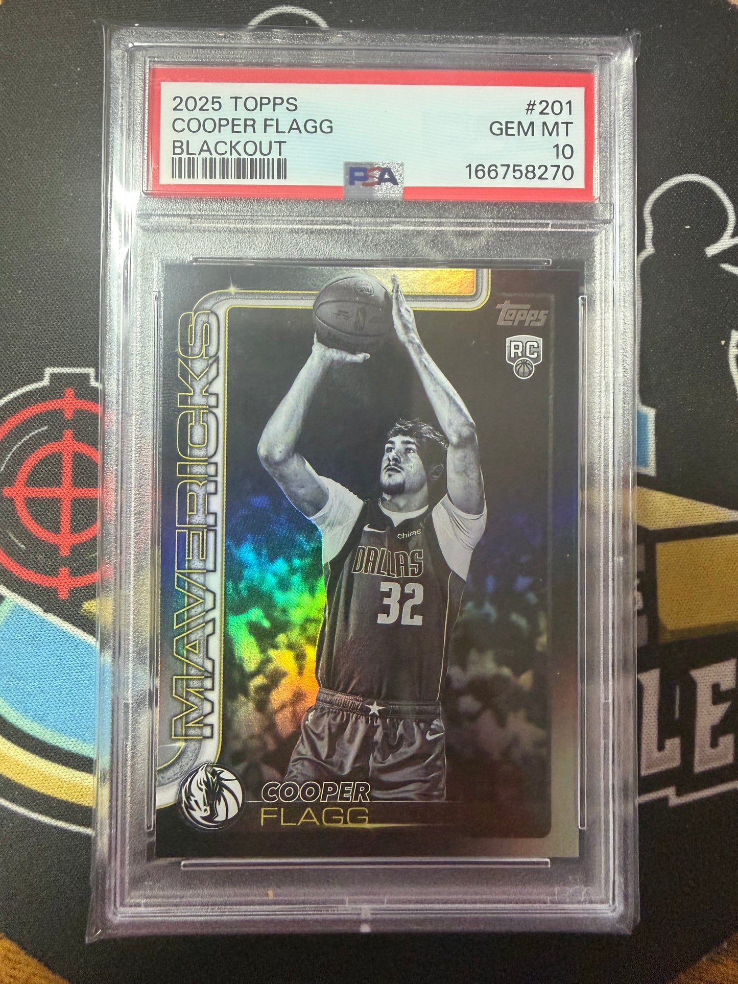 2025 Topps Blackout Cooper Flagg RC #201 PSA 10.
