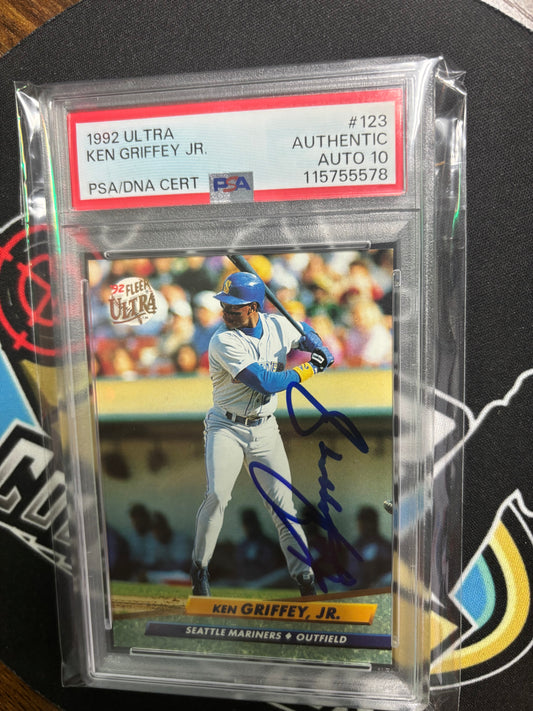 1992 Fleer Ultra Ken Griffey Jr. Autograph PSA 10. #123.