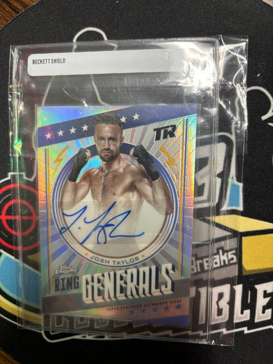 2024 Topps Chrome Josh Taylor Ring Generals Autograph 41/75 Limited.