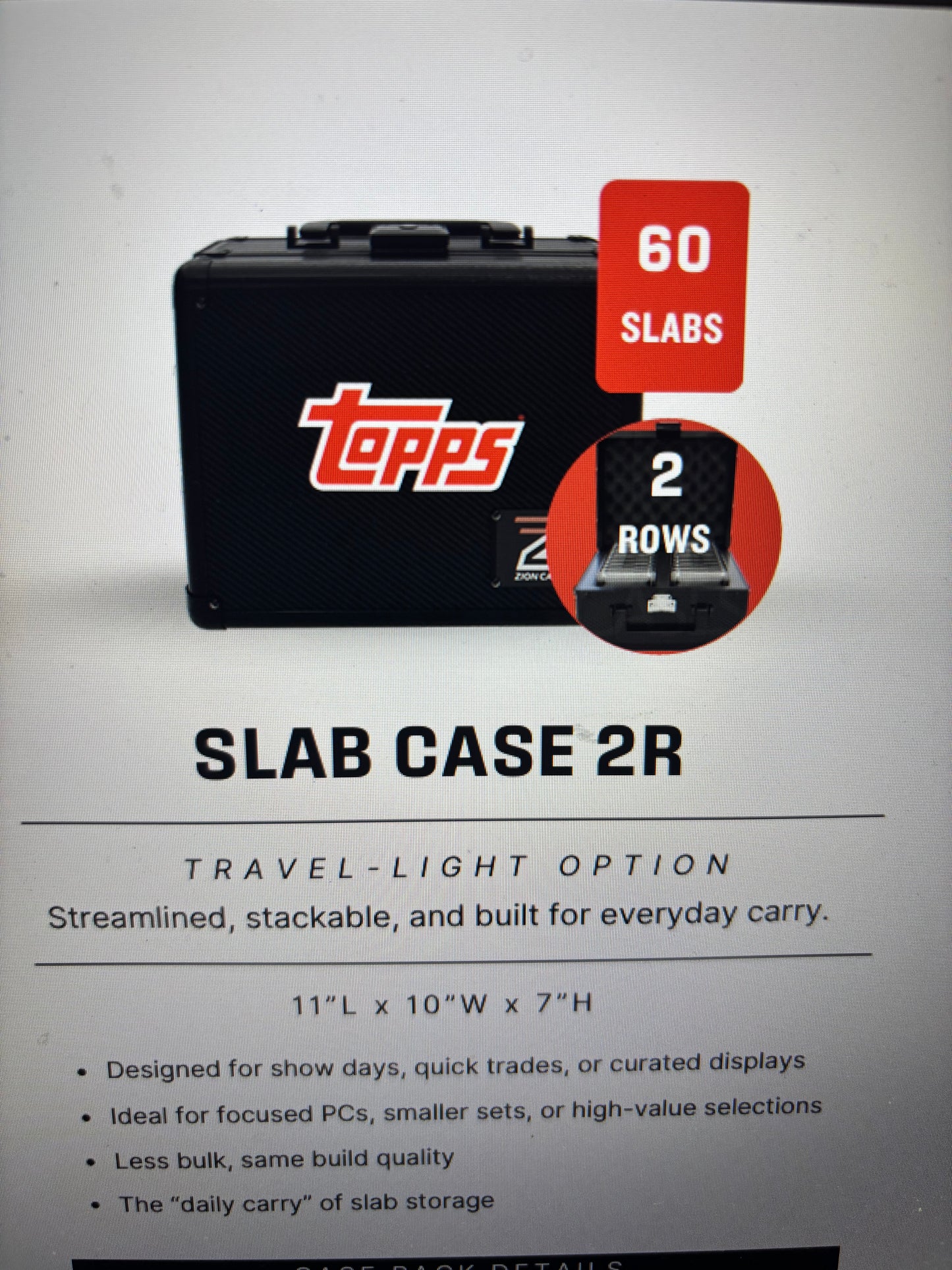 Topps Zion Slab X Hard Case. 2 Row. New.