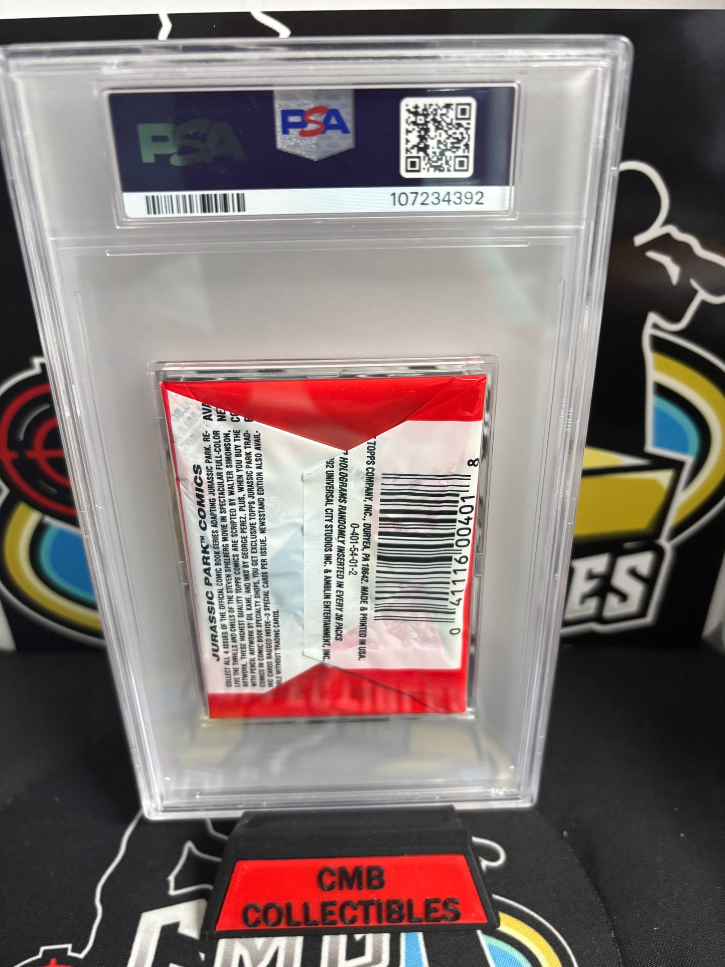 1993 Topps Jurrassic Park Graded PSA 9 Cello Pack.