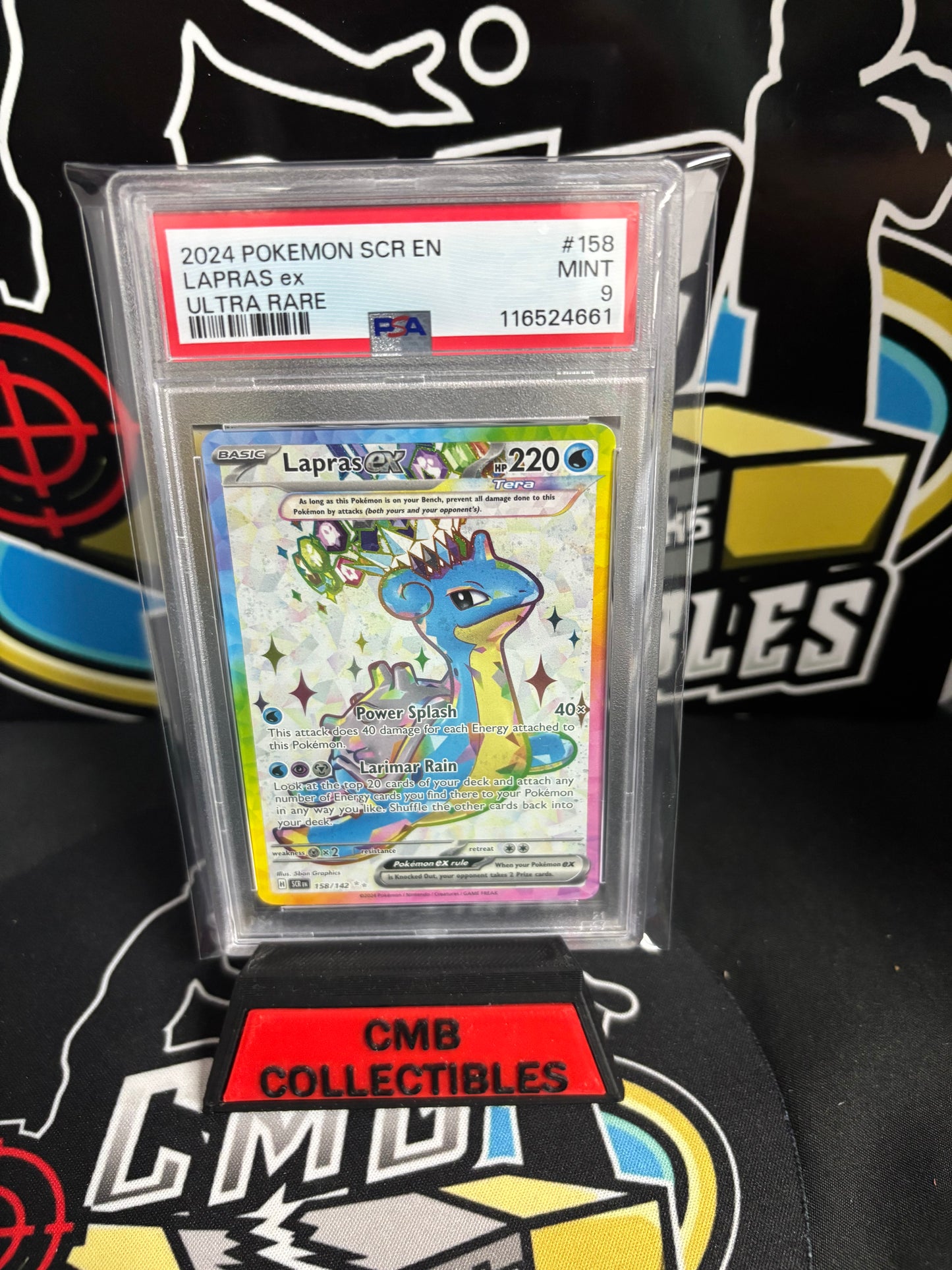 2024 Pokemon Laparas ex Ultra Rare #158 PSA 9!