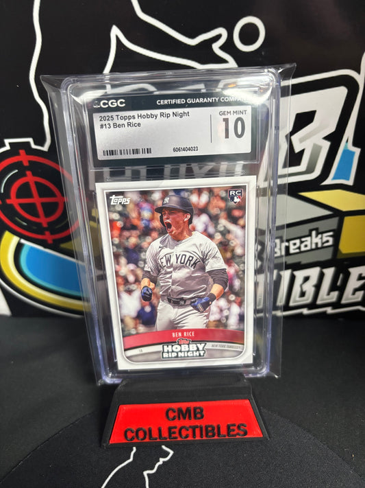 2025 Topps Rip Night Ben Rice RC #13 CGC 10!