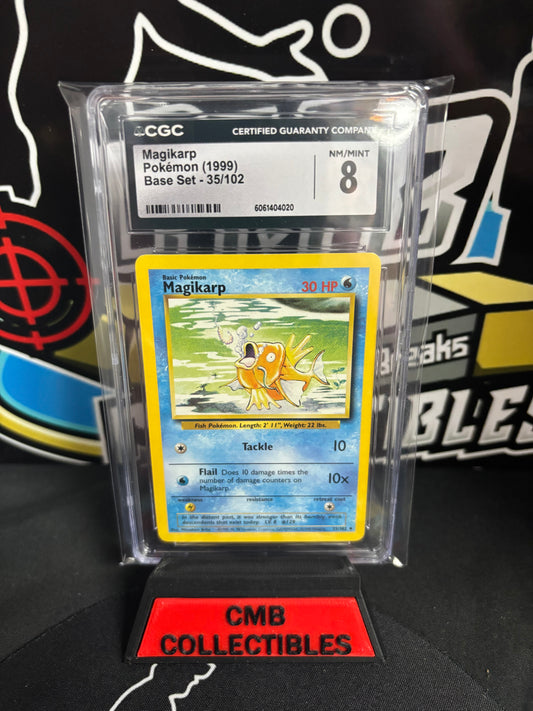 1999 Pokemon Magikarp Base Set #35/102 CGC 8.