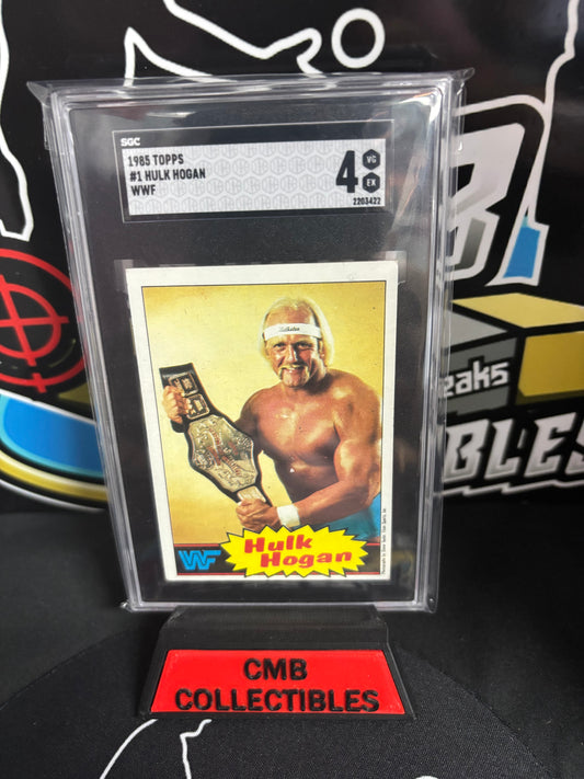 1985 Topps Hulk Hogan #1 WWF SGC 4 RC.