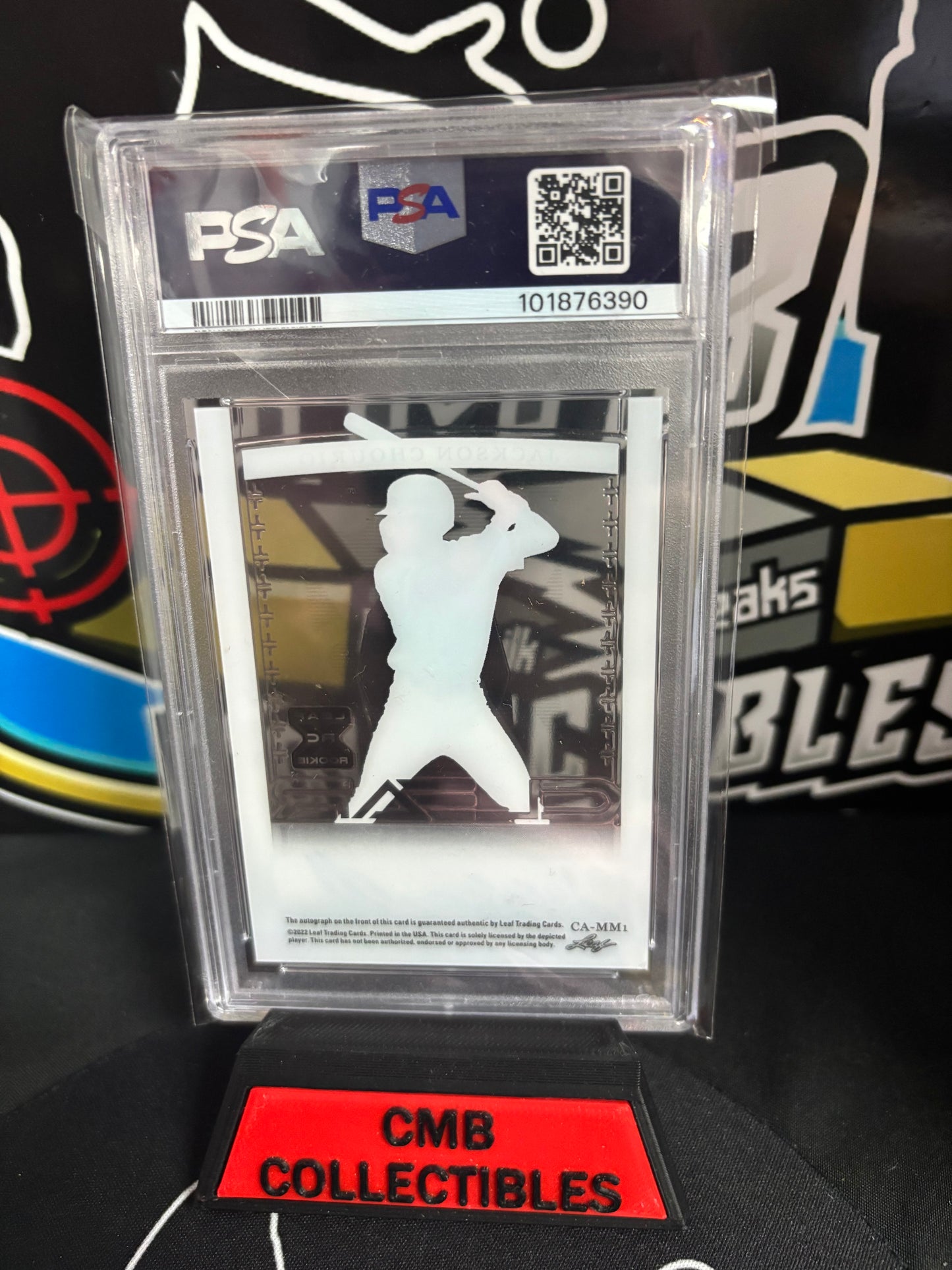 2022 Leaf Trinity Jackson Chourio Clear Silver Foil # CAMM1 Limited Autograph 66/99 RC! PSA 10.