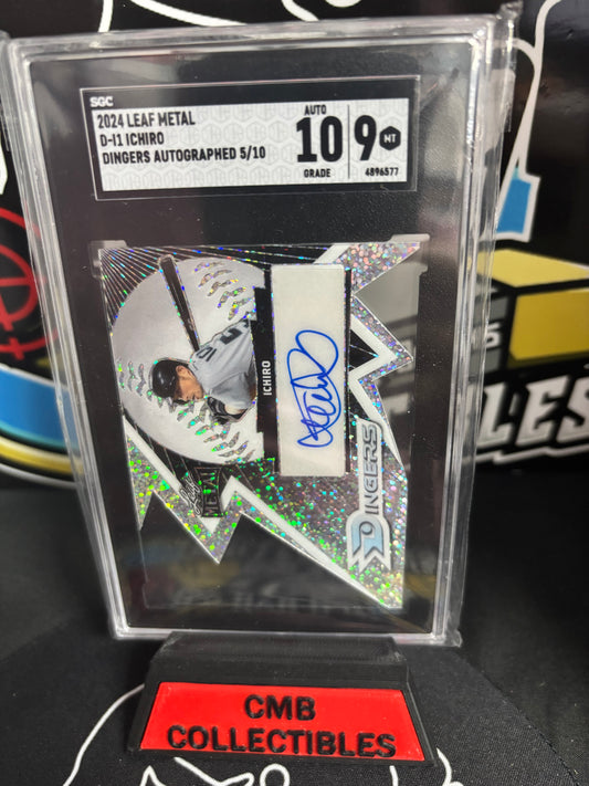 2024 Leaf Metal Ichiro Dingers Autographed 5/10. SGC 10/9.