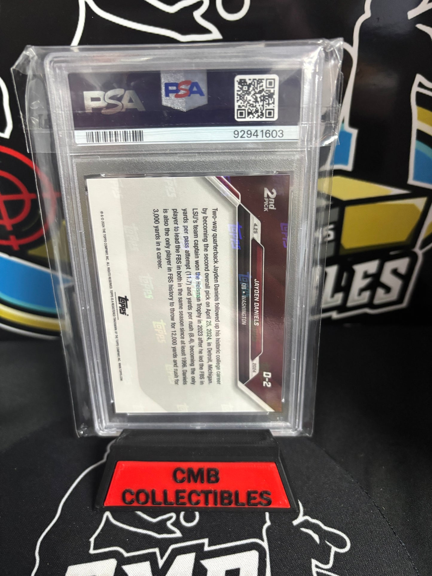 2024 Topps Now Jayden Daniels #D2 RC. PSA 10.