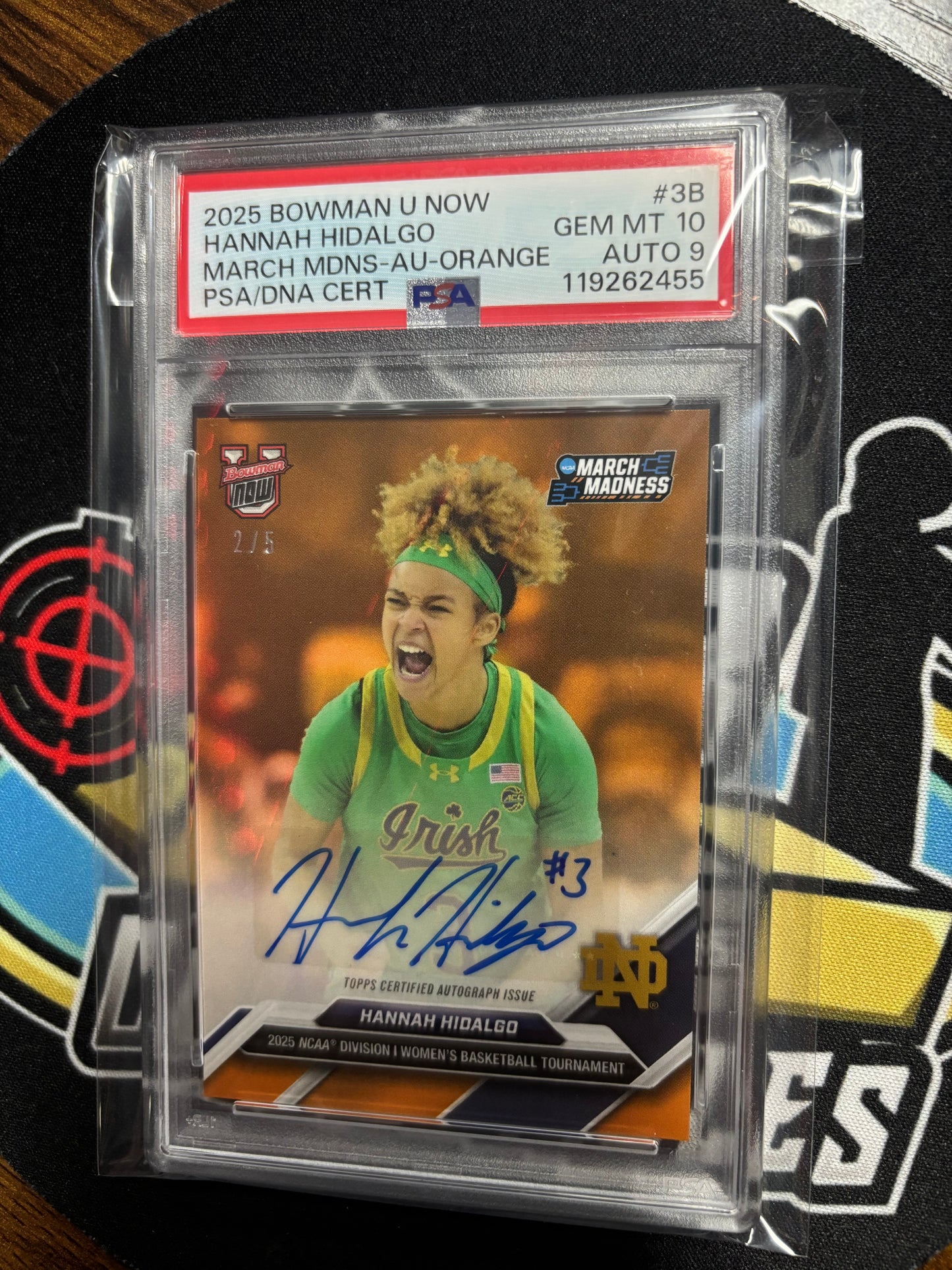 2025 Bowman U Now Hannah Hildago Auto Orange 2/5 PSA 10/9!
