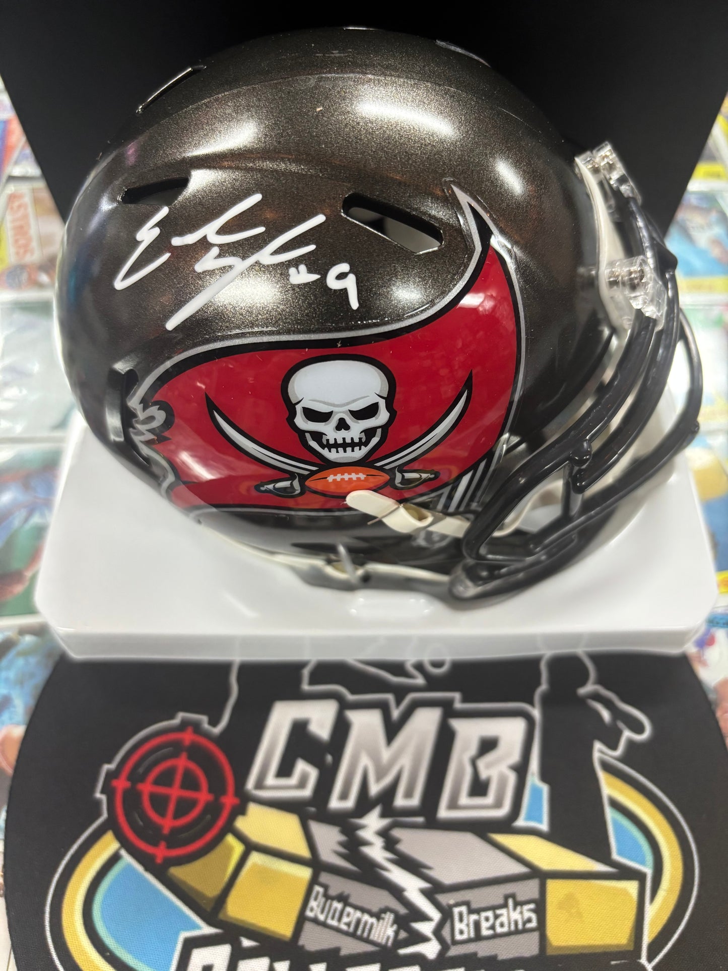 Emeka Egbuka Autographed Tampa Bay Bucs Mini Helmet with COA!