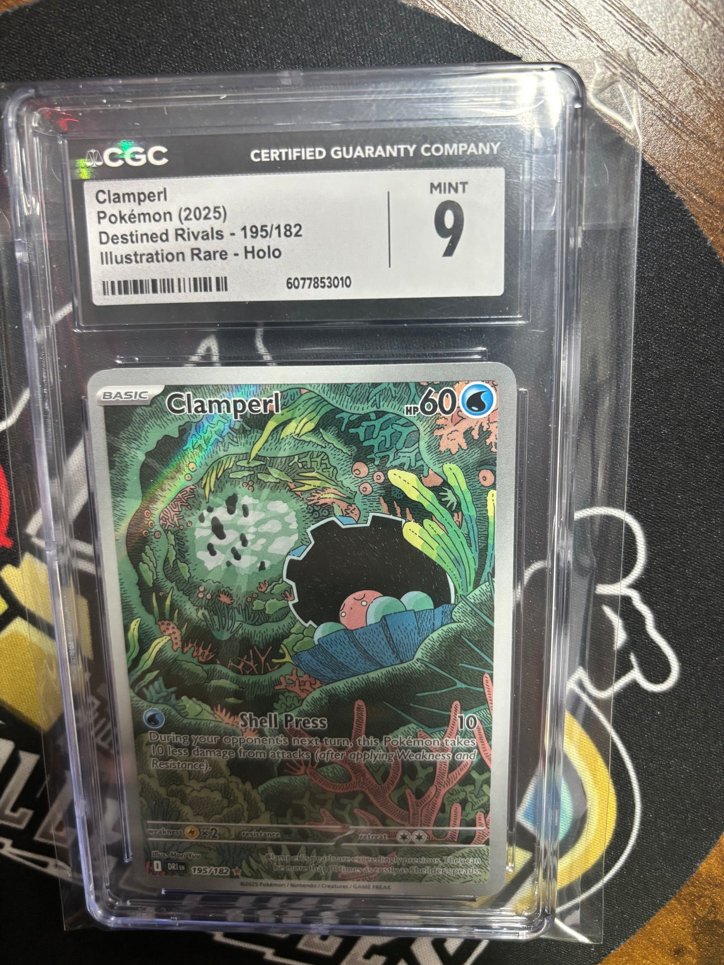 2025 Pokemon Clamperl Illustration Rare #195. CGC 9.