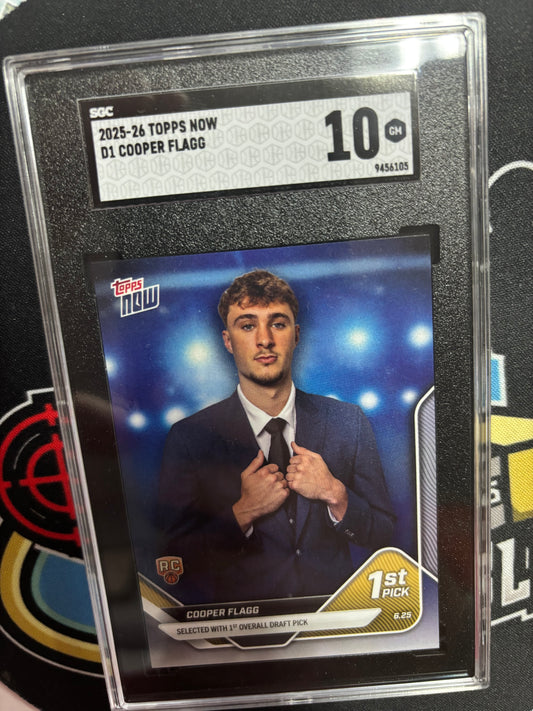 2025-26 Topps Now Cooper Flagg #D1 SGC 10.