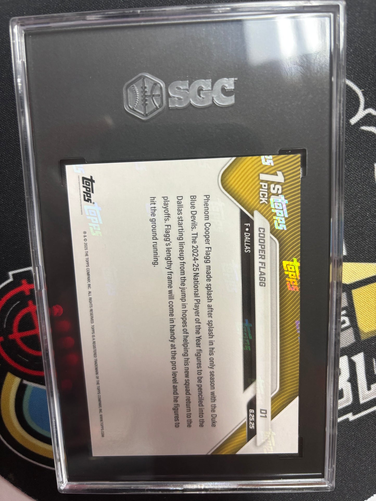 2025-26 Topps Now Cooper Flagg #D1 SGC 10.