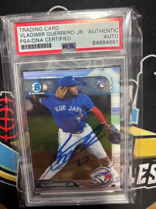 2019 Bowman Chrome Vladimir Guerrero Jr. PSA Authenticated and Slabbed IP Auto!