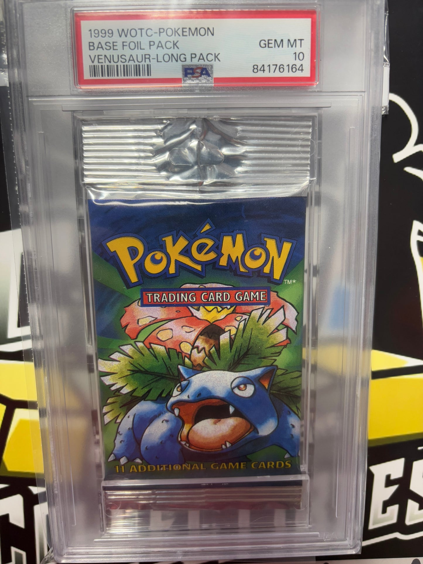 1999 WOTC Pokemon Base Long Foil Pack PSA Graded Set!