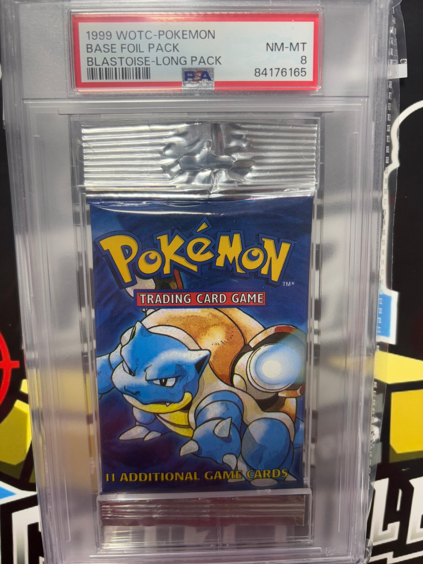 1999 WOTC Pokemon Base Long Foil Pack PSA Graded Set!