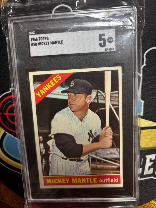 1966 Topps Mickey Mantle #50 SGC 5!