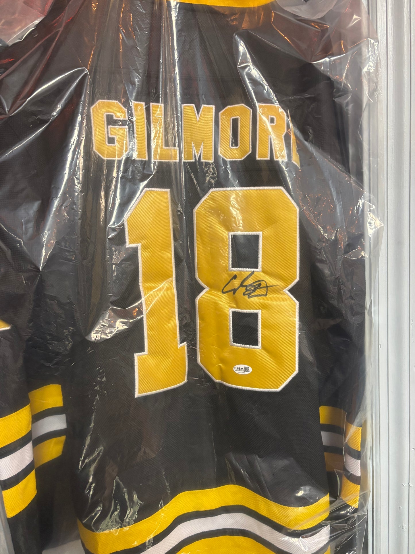 Adam Sandler Happy Gilmore Boston Bruins Autographed Jersey.  JSA COA.